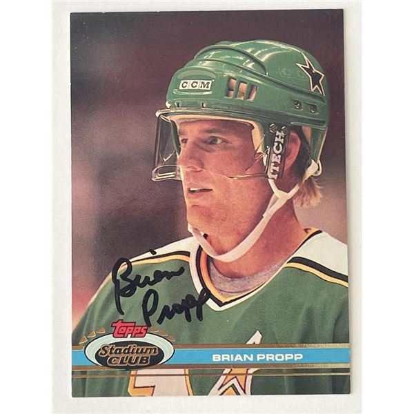 Minnesota North Stars Brian Propp 1991 Topps #237 signed trading card