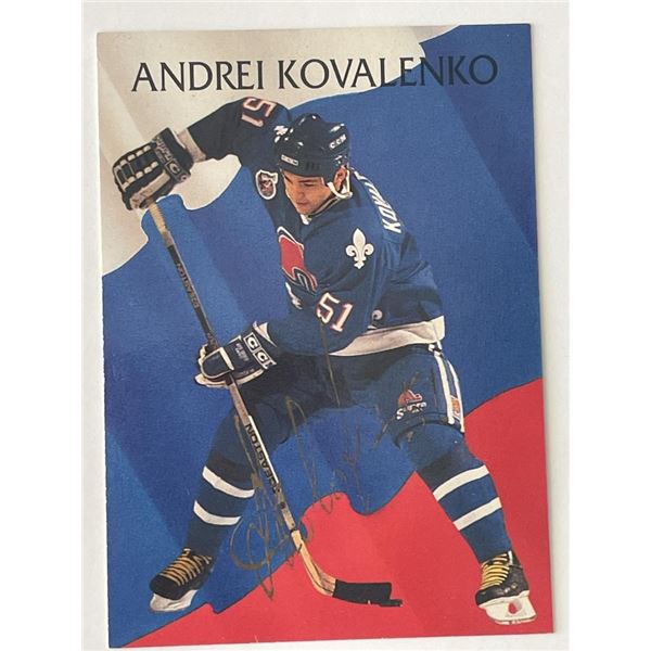 Quebec Nordiques Andrei Kovalenko 1993 Pro Set #223 signed trading card