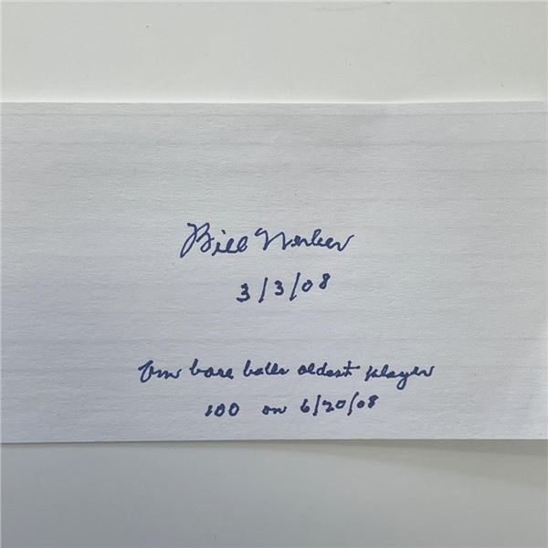 Billy Werber original signature