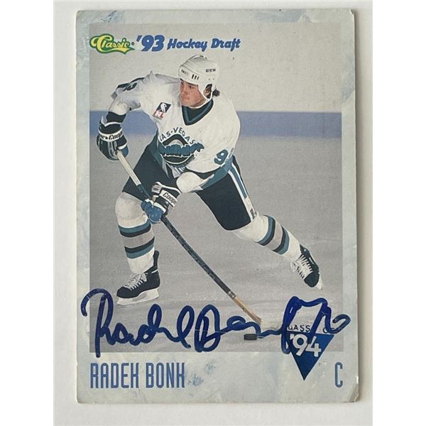Las Vegas Thunder Radek Bonk 1993 Classic Games signed trading card