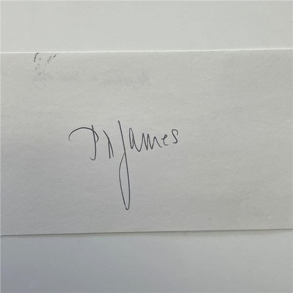 P.D. James original signature