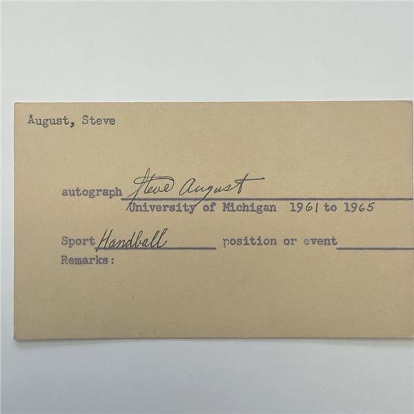 Steve August original signature