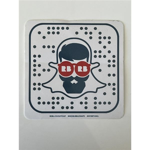 Red Bubble Snap sticker