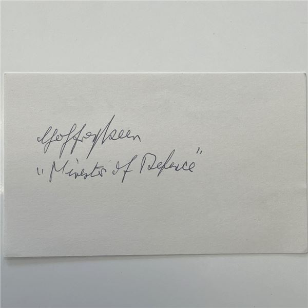 James Bond Minister of Defence Geoffrey Keen original signature