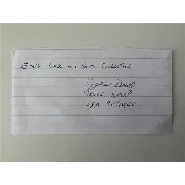 Jesse Sharp original signature