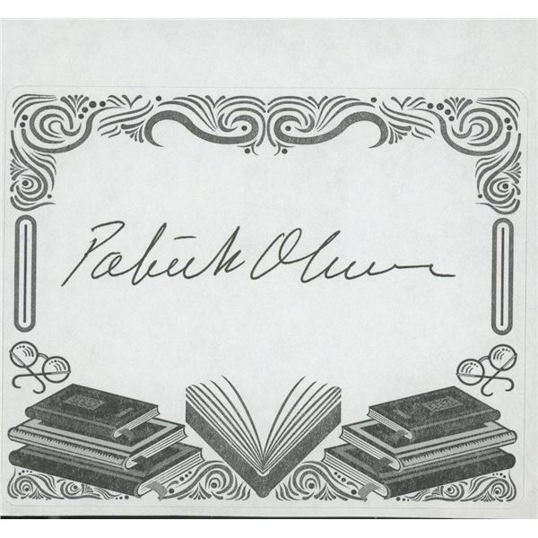 Patrick O'Connor signed book plate
