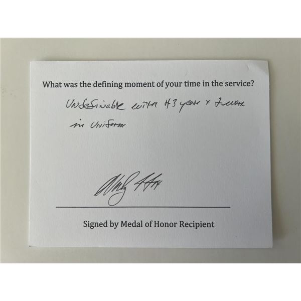 Medal of Honor Wesley L. Fox original signature