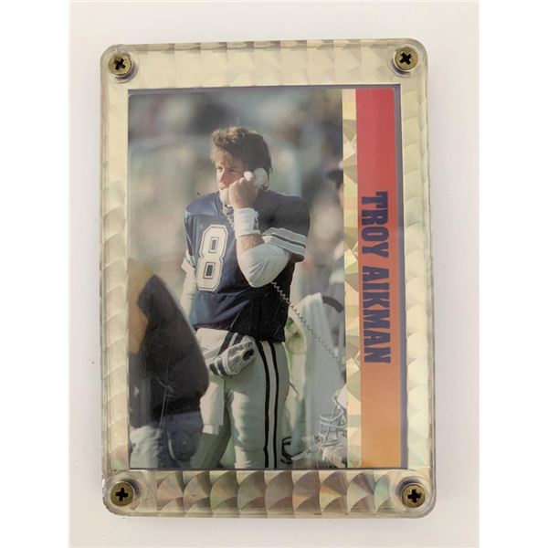 Troy Aikman Framed Football Card