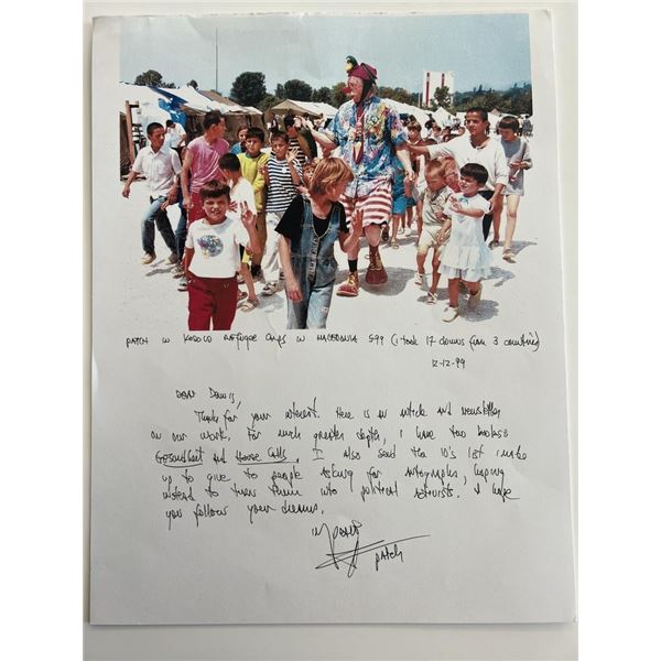 Clown Patch Adams signed letter
