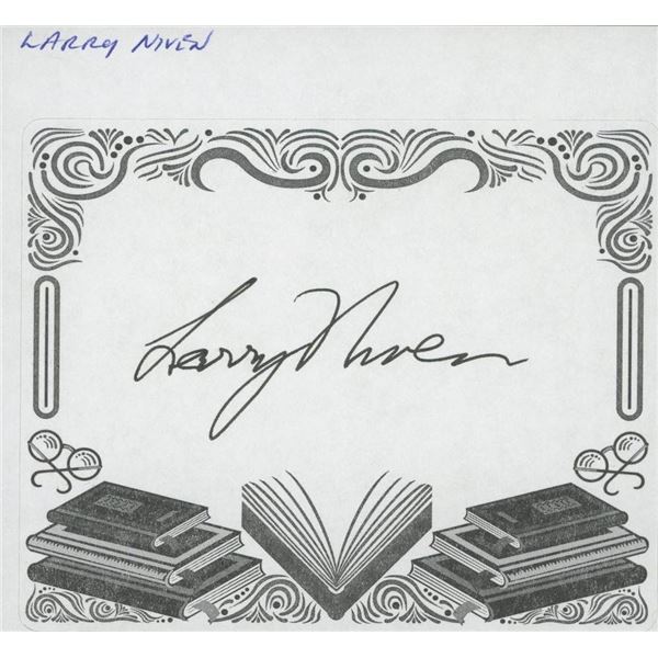 Lucifer's Hammer Author Larry Niven signed bookplate