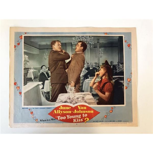 Too Young to Kiss original 1951 vintage lobby card