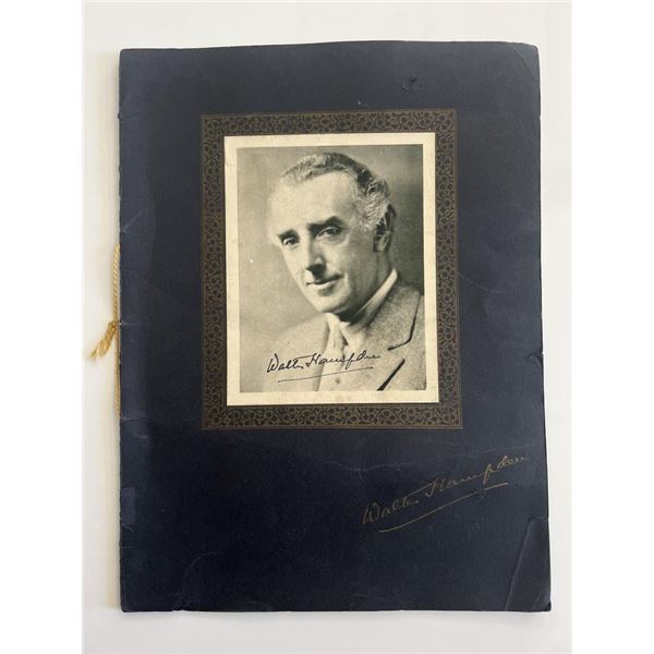 Walter Hampden signed commemorative booklet