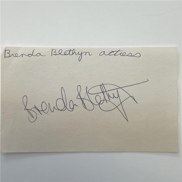 Actress Brenda Blethyn original signature