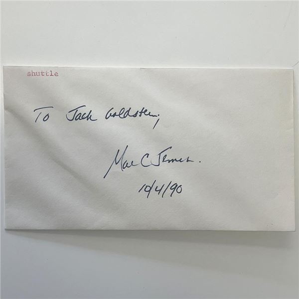 NASA astronaut Mae C. Jemison signed Space Shuttle envelope