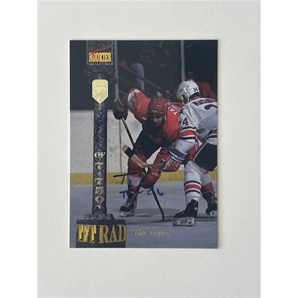 Adirondack Red Wings Tim Taylor 1994 Signature Rookies signed trading card