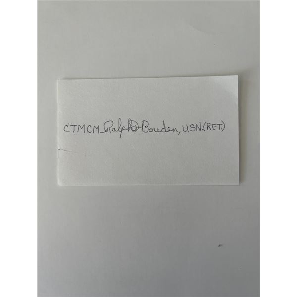 CTMCM Raph Bouden original signature