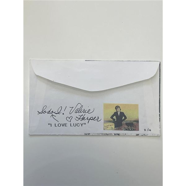 Mary Tyler Moores Valerie Harper signed I Love Lucy envelope