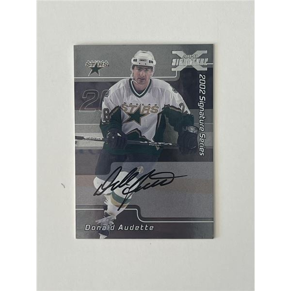 Dallas Stars Donald Audette 2002 In The Game #139 signed trading card