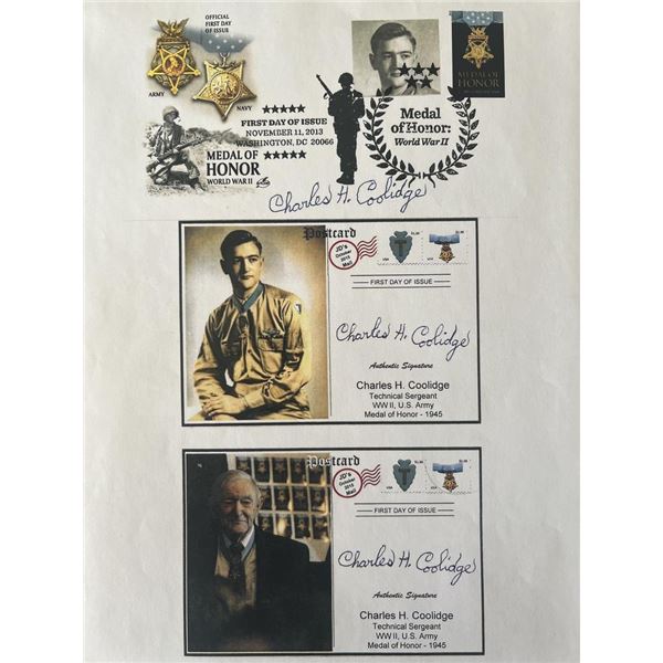 Medal of Honor Charles H. Coolidge signed photo