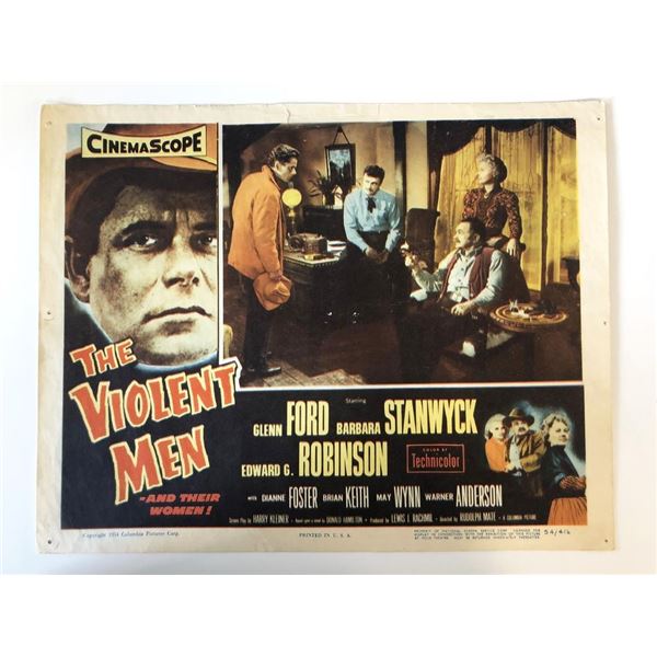 The Violent Men original 1954 vintage lobby card