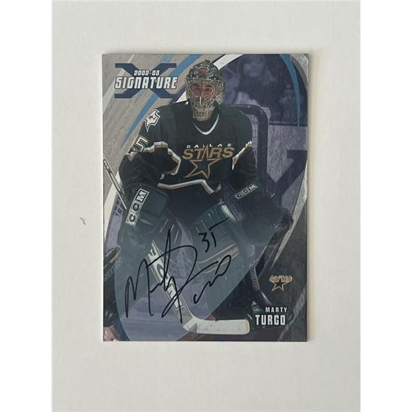 Dallas Stars Marty Turco 2002-03 Signature Series #165 signed trading card
