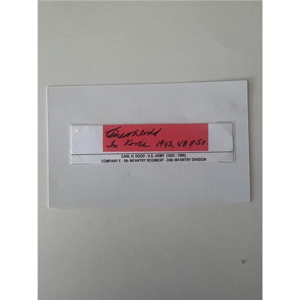 US Army Carl H. Dodd original signature
