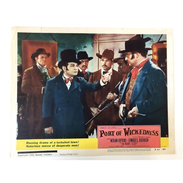Port of Wickedness original 1954R  vintage lobby card