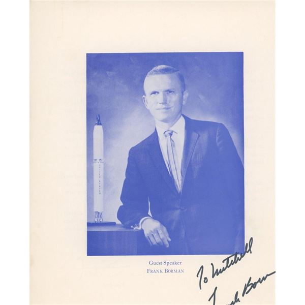 Astronaut and Test Pilot Frank Borman autographed event program