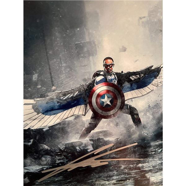 Captain America Anthony Mackie signed movie photo