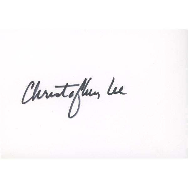 Dracula Christopher Lee signature cut. GFA Authenticated