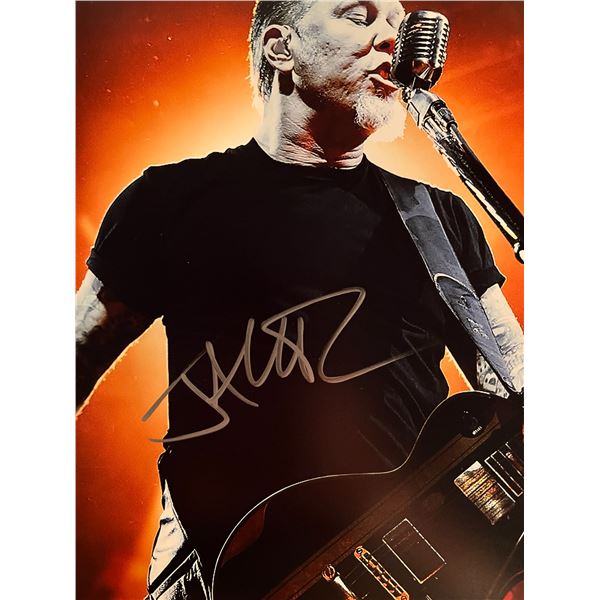 Metallica James Hetfield signed photo