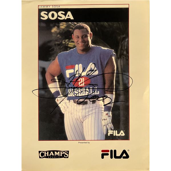 Sammy Sosa signed photo