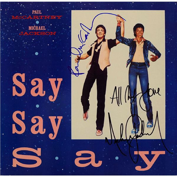 Paul McCartney and Michael Jackson signed Say Say Say 12 Inch Single Album