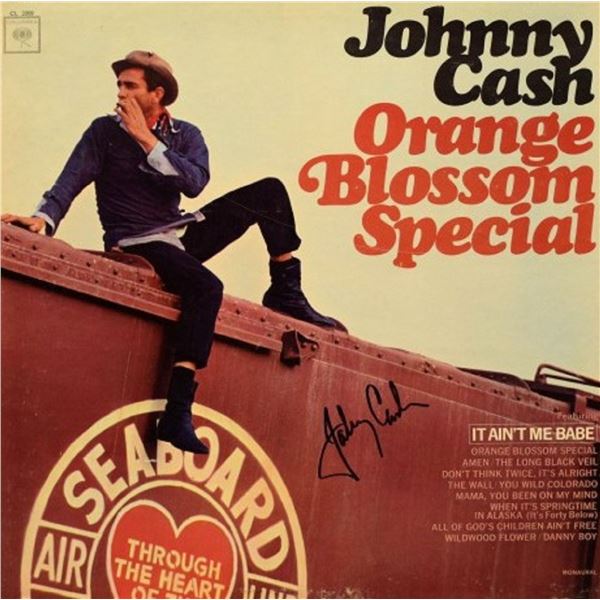 Johnny Cash signed "Orange Blossom Special" album