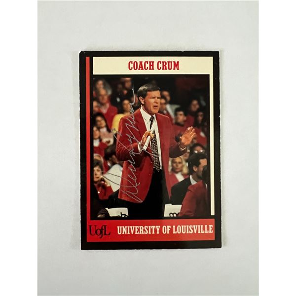 University of Louisville Coach Crum collectible trading card