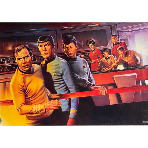 Rare Star Trek 1991 illustration of Crew by Drew Struzan original movie poster
