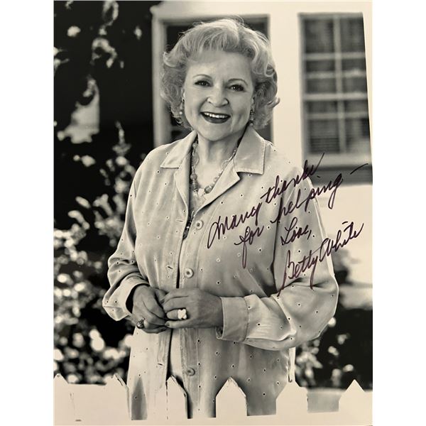 Betty White signed photo
