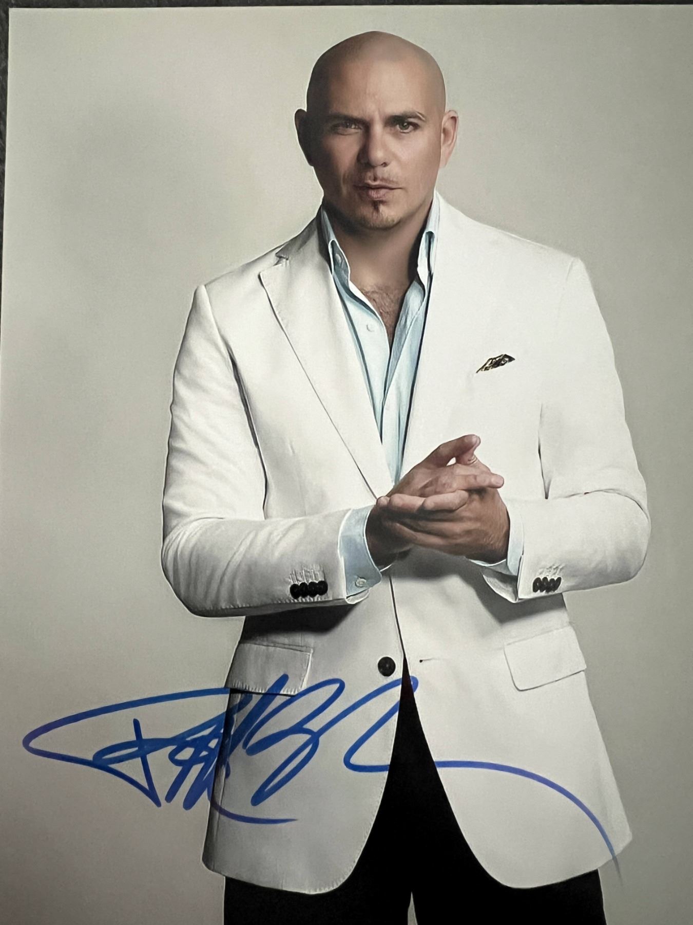 Rapper Pitbull signed photo