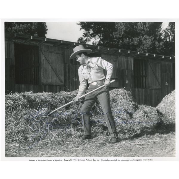 Johnny Mack Brown signed Law of the Range movie still