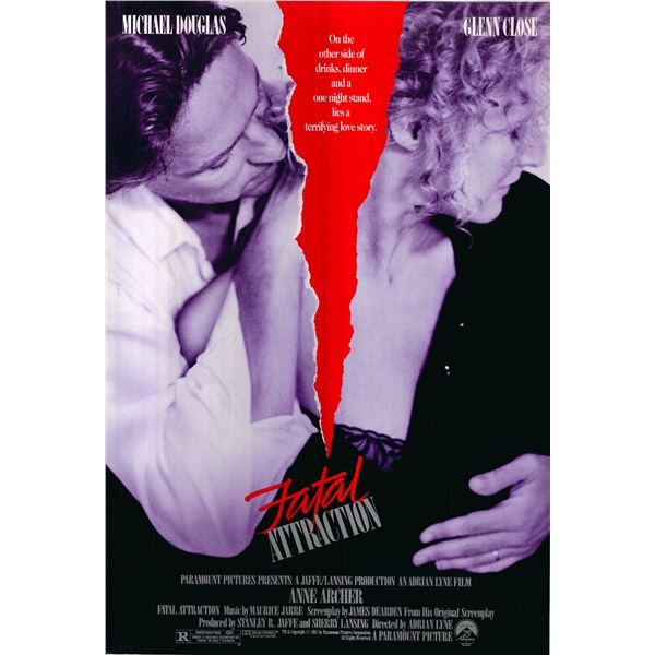 Fatal Attraction 1987 original vintage one sheet movie poster