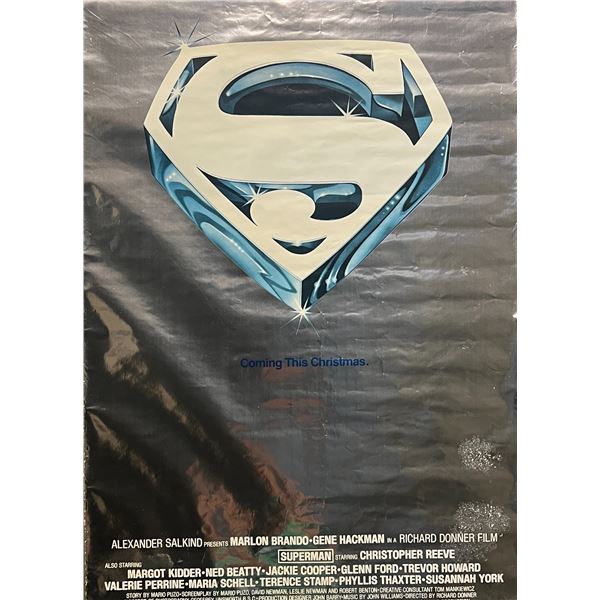 Rare Superman metallic original movie poster