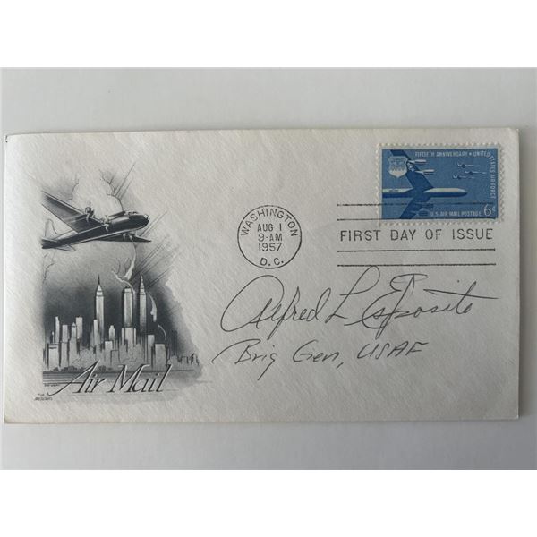 Brigadier General Alfred L. Esposito signed FDC