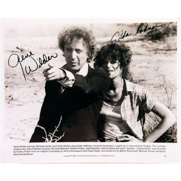 Gilda Radner and Gene Wilder signed movie still photo