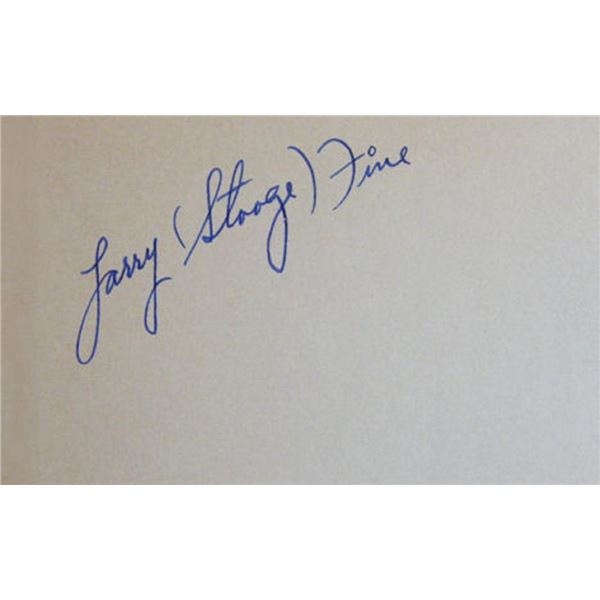 Larry Fine signature slip
