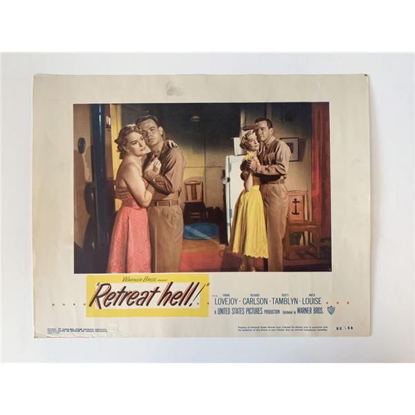 Retreat Hell original 1952 vintage lobby card