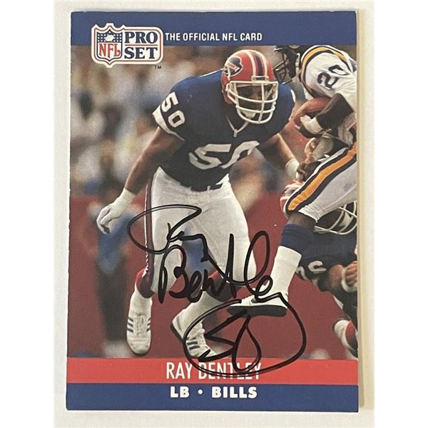 Buffalo Bills Ray Bentley signed NFL Pro Set trading card