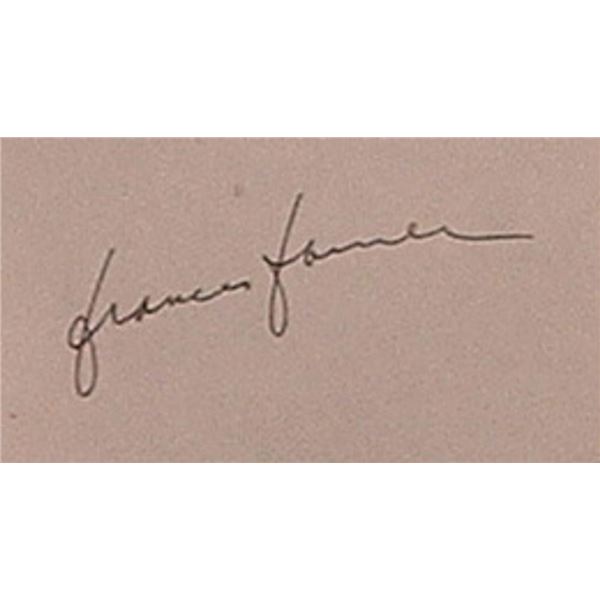 Frances Farmer signature slip