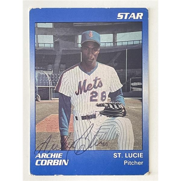 Mets Archie Corbin signed 1990 Star #4 trading card