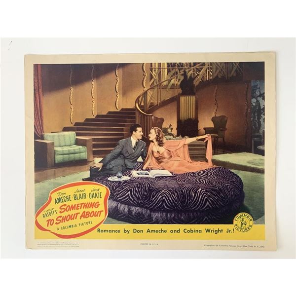 Something to Shout About  original 1943 vintage lobby card