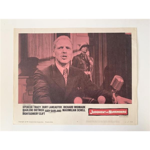 Judgment at Nuremberg original 1961 vintage lobby card